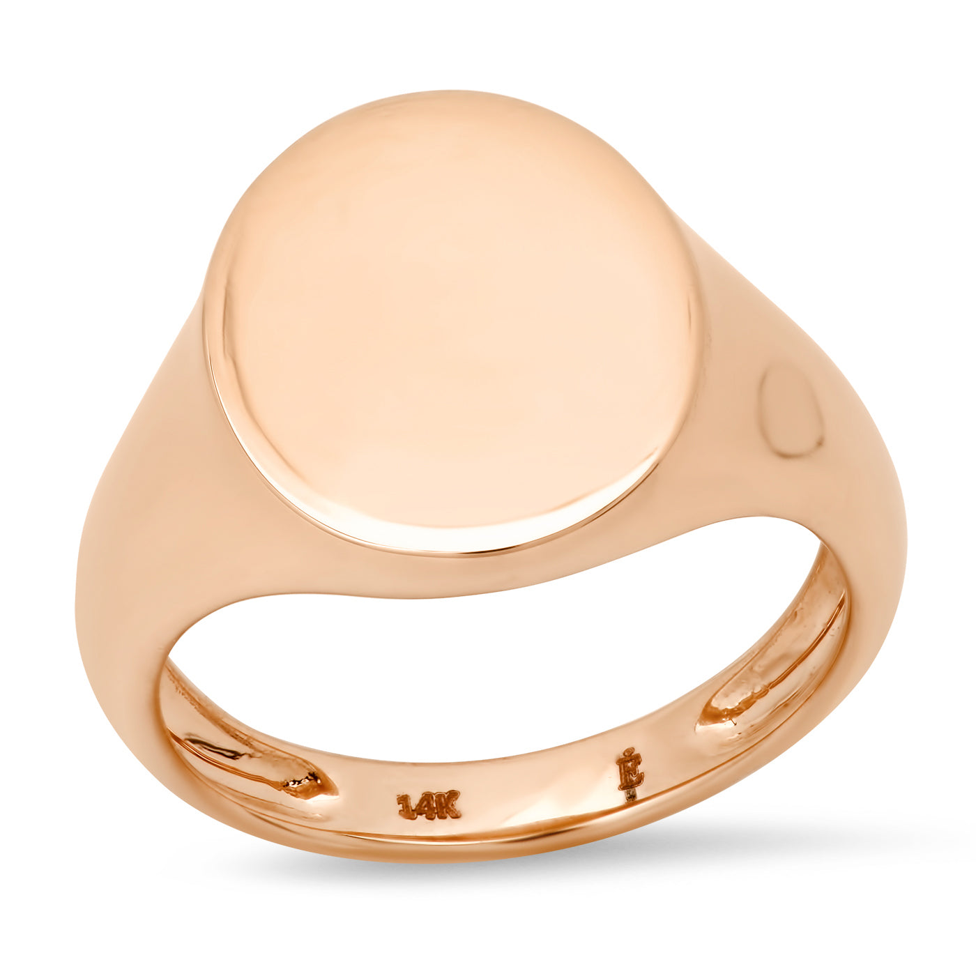 14K Rose Gold Signet Pinky Ring